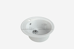 MAXSTONE Мойка глянцевая MS-2 (белый металлик) 505*505*200